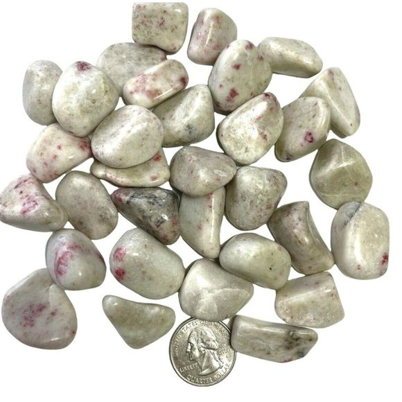 6x Cinnabar in Quartz Tumbled Stones 20-25mm Reiki Healing Crystals Anger Wealth - Picture 6 of 7